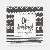 Oh baby! modern graphic baby shower party
