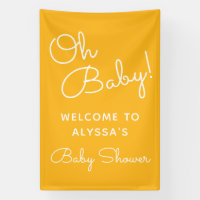 Oh Baby Modern Minimal Yellow Summer Baby Shower