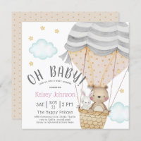 Oh Baby Neutral Woodland Teddy Bear Baby Shower