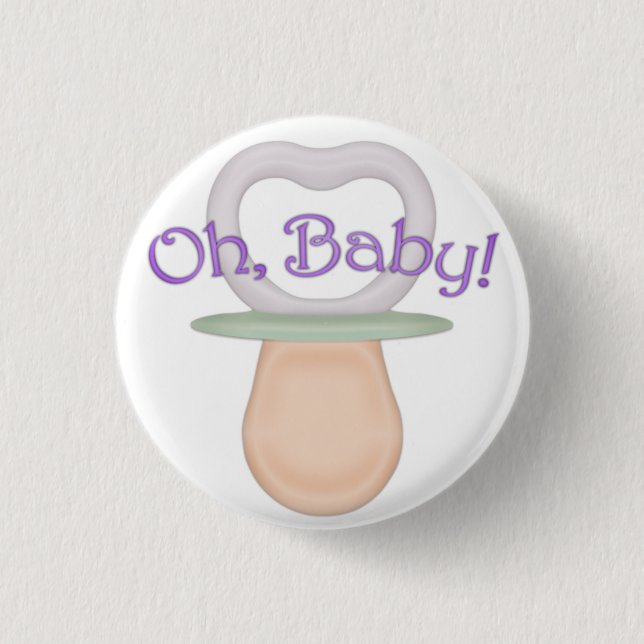 Oh, Baby! Pacifier Design 3 Cm Round Badge (Front)