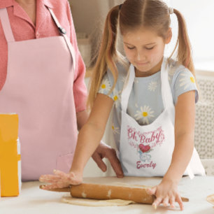 Oh Baby Personalised Pink Girly Girl Kids Apron