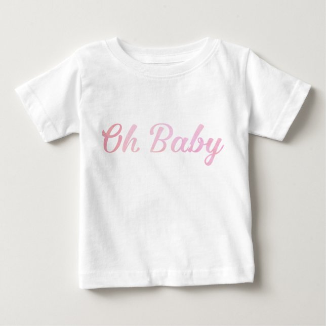 Oh Baby Personalised Pink Girly Girl T-Shirt (Front)
