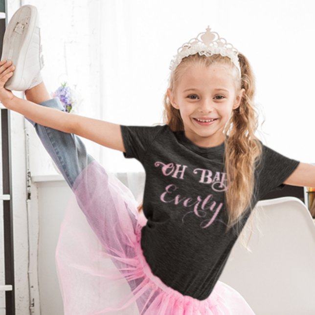 Oh Baby Personalised Pink Girly Girl T-Shirt (Creator Uploaded)