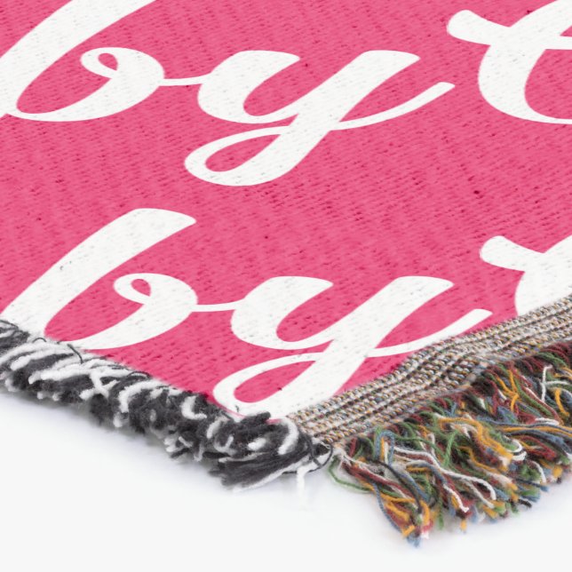 Oh Baby Personalised Pink Girly Girl Throw Blanket (Corner)