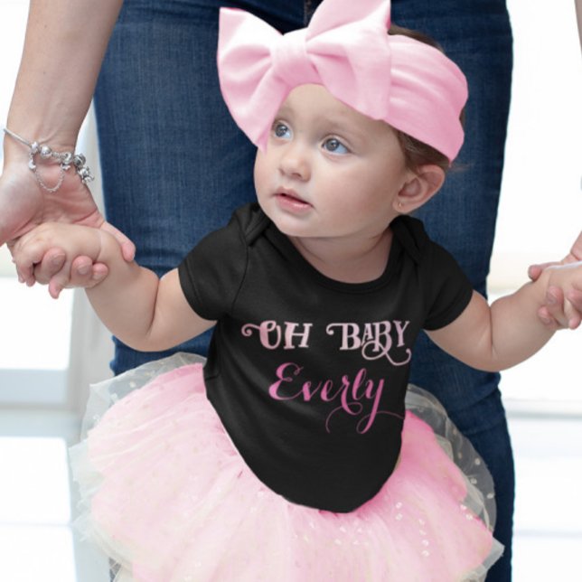 Oh Baby Personalised Pink Girly Girl Toddler T-Shirt (Creator Uploaded)