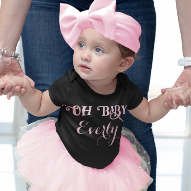 Oh Baby Personalised Pink Girly Girl Toddler T-Shirt (Creator Uploaded)
