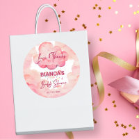 Oh baby pink whimsical cloud baby shower favour
