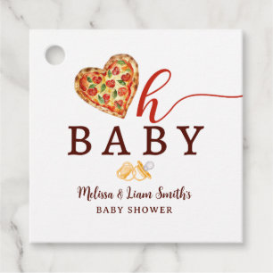 Oh Baby Pizza Baby Shower Favour Tags – Food Theme