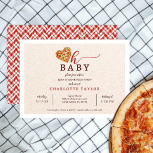 Oh Baby Pizza Baby Shower Invitation
