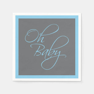 Oh Baby Posh Baby Shower for Boy Napkin