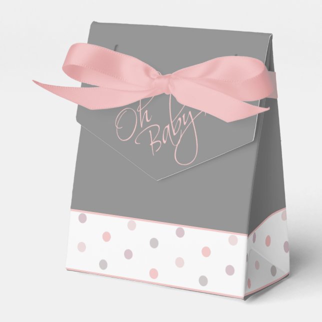 Oh Baby Posh Baby Shower for Girl Favour Box (Front Side)