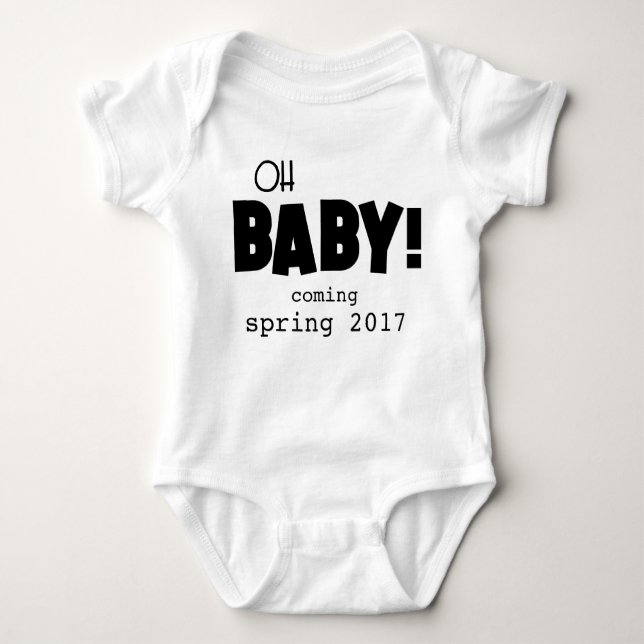 Oh Baby Pregnancy Announcement | Bodysuit (Front)