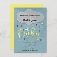 Oh Baby Rain Shower Cloud Weather Unisex Sprinkle 