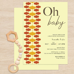 Oh Baby Retro Baby Shower Invitation – Mid Century