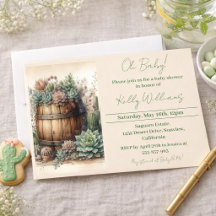 Oh Baby! Rustic Succulents & Cacti Baby Shower