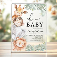 Oh Baby Safari Animal Boy's Baby Shower