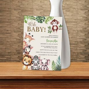 Oh Baby Safari Theme Invitation