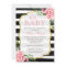 Oh Baby Shower Floral Gold Black White Stripes