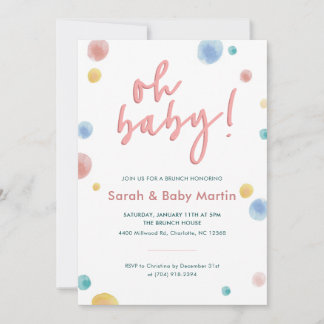 Oh Baby Shower Invitation