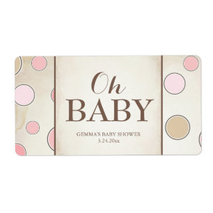 Oh Baby Shower Mini Champagne Label Girl