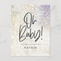 Oh baby! shower party Glitter sparkle classy