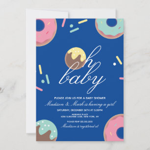 Oh Baby Shower Sweet Cake Pop Doughnut Invitation