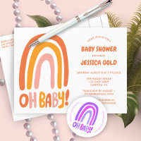 OH BABY SHOWER Sweet Orange Rainbow CUSTOM