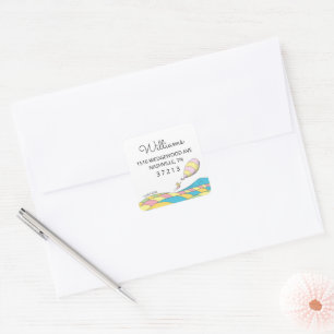 Oh, Baby, the Places You'll Go! Address Square Sticker