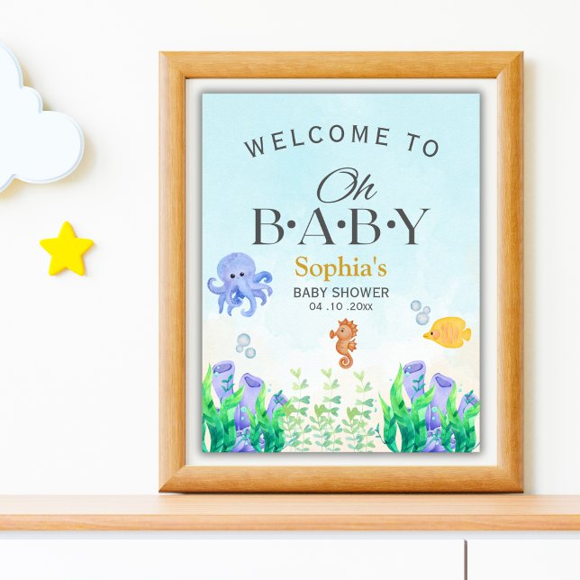 Oh Baby Under Sea Baby Shower Poster (Creator Uploaded)