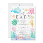 Oh Baby Under The Sea Baby Shower Invitation