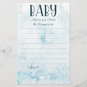 Oh Baby Under the Sea Baby Shower Parent Advice   Flyer