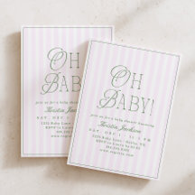 Oh Baby Vintage Preppy Girl Baby Shower