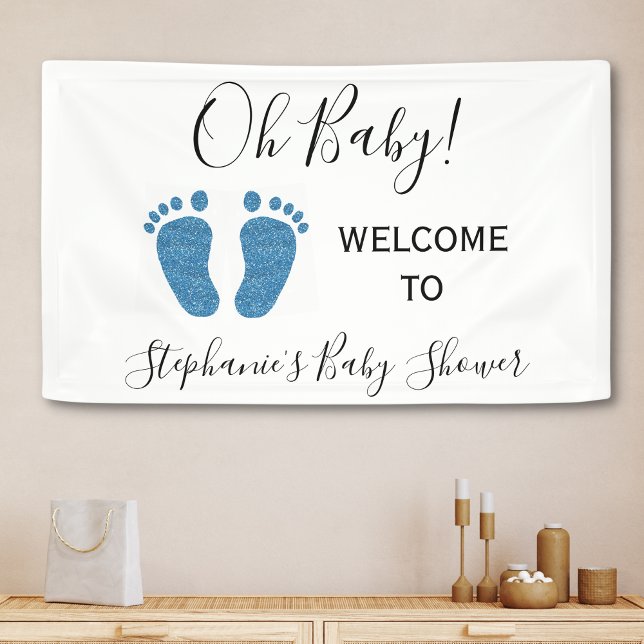 Oh Baby Welcome Boy Baby Shower Banner (Creator Uploaded)