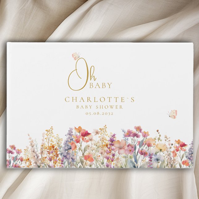 Oh Baby!  Wildflower Guest Book (Creator Uploaded)