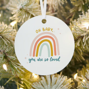 Oh Baby You Are So Loved Metal Tree Decoration