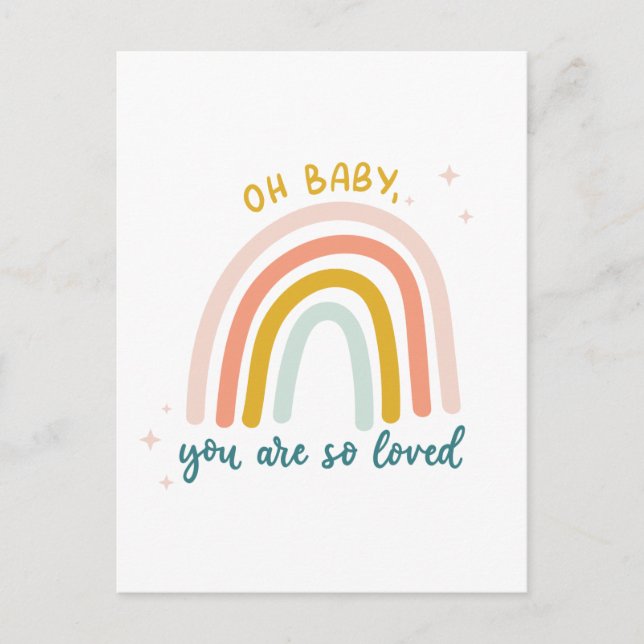 Oh Baby You Are So Loved Postcard (Front)