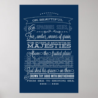 oh beautiful, for spacious skies poster