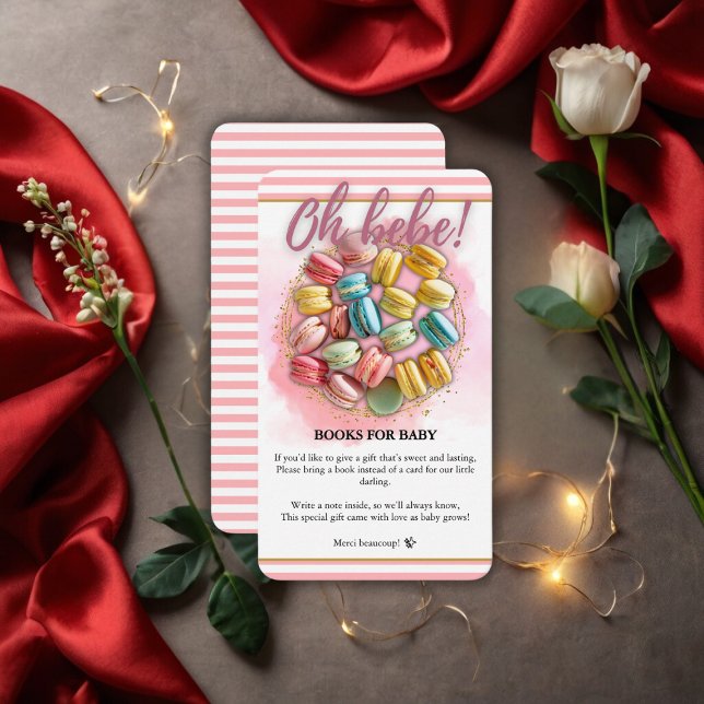 Oh bebe French Patisserie Baby Shower  Enclosure Card (Creator Uploaded)