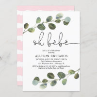 Oh bebe French theme pink black white girl baby