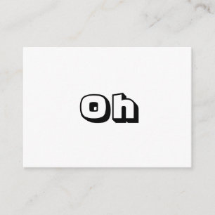 Oh, black white bold modern card