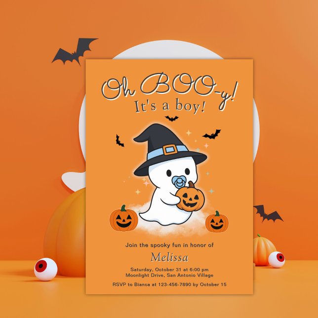 Oh BOO-y Halloween Baby Shower Invitation (Creator Uploaded)