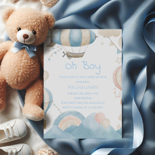 Oh Boy ! a sweet baby shower invitation