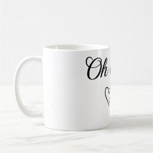 oh boy add name baby shower kids text heart yellow coffee mug