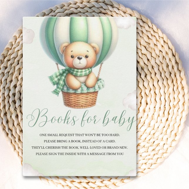 Oh Boy, Adorable Bear Baby shower boy Enclosure Card (Creator Uploaded)