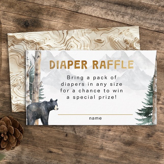 Oh Boy Adventure Begin | Diaper Raffle Card (Diaper Raffle Card)