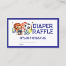 Oh Boy ALL STAR SPORT Baby Shower Diaper Raffle