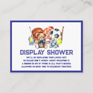 Oh Boy ALL STAR SPORT Baby Shower Display Shower Enclosure Card