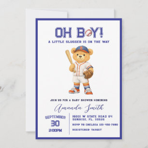 Oh Boy ALL STAR SPORT Baby Shower Invitation