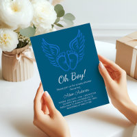 Oh Boy! Angel Wings Baby Shower for Boys