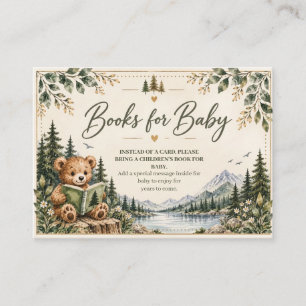 Oh Boy Baby Shower Adventure Woodland Mountain Enclosure Card